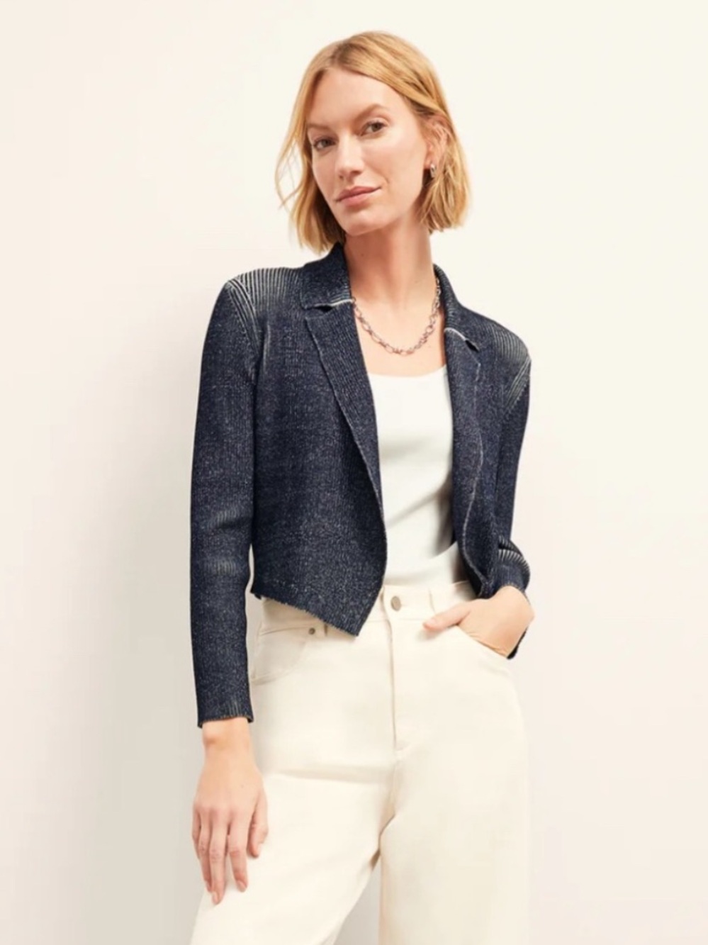MM Lafleur The Jolie Lapel Jardigan - Ribbed Jardigan Knit